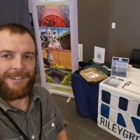 UW Bothell Tech & Engineering Fair RGI's Booth and Geotechnical Recruiter, Collin McCracken, PE, LG